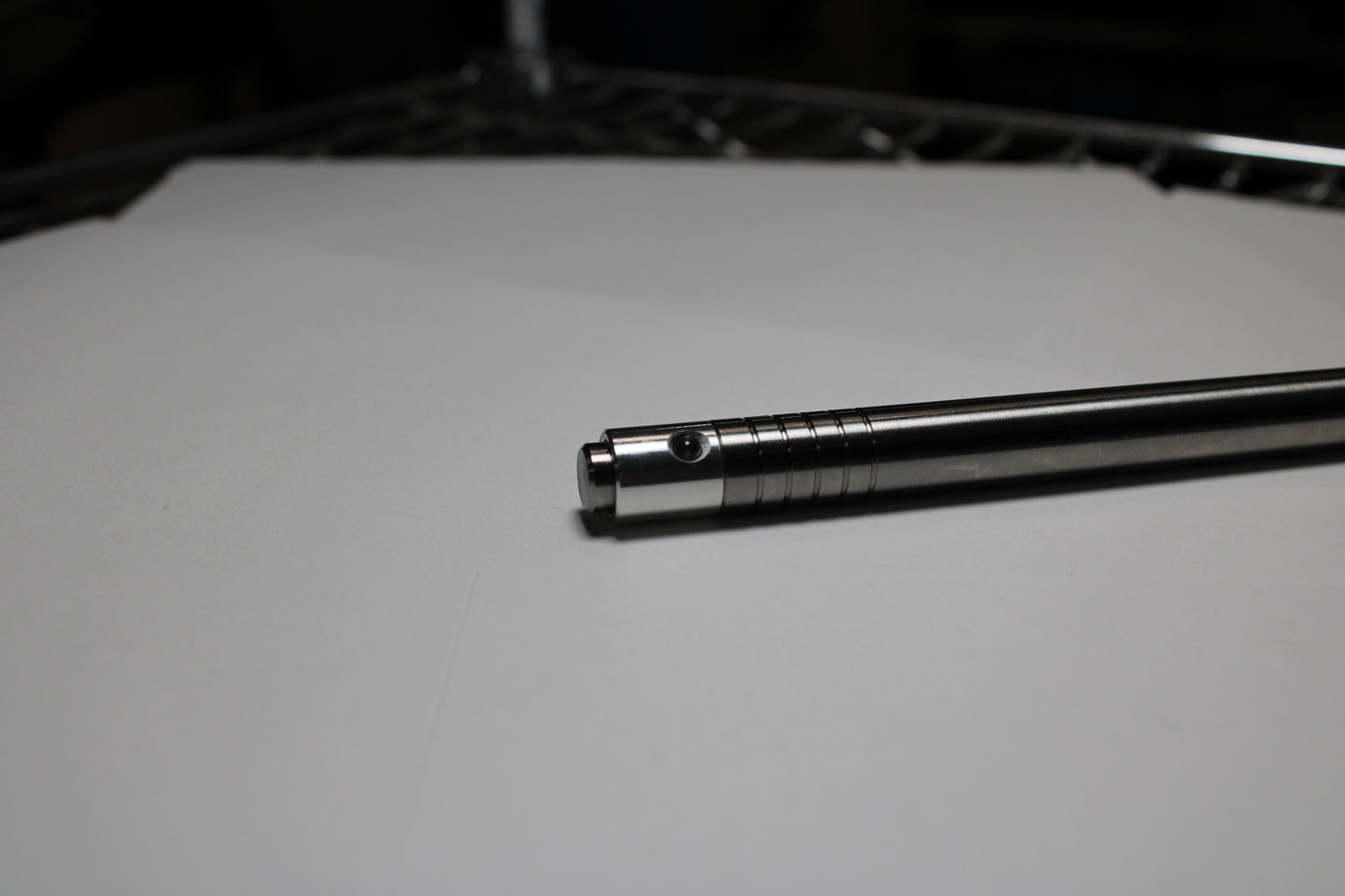 40 Clipless Click Pen - 6Al-4V Titanium - 6061 Aluminum Mechanism - Round Nose - Grip Lines - Pentel EnerGel