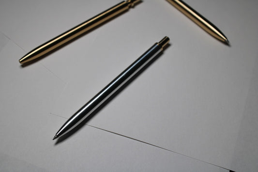 38 Aluminum Round Tip - Rollerball (Pilot G2) - Brass Top