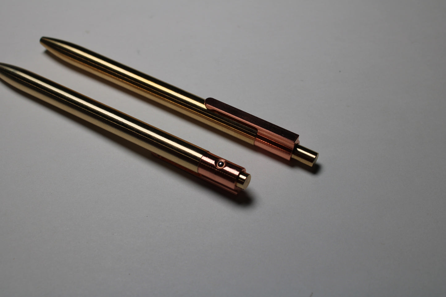 36 Click Pen - 464 Brass - Pilot G2 - Round Nose - C110 Copper Clip
